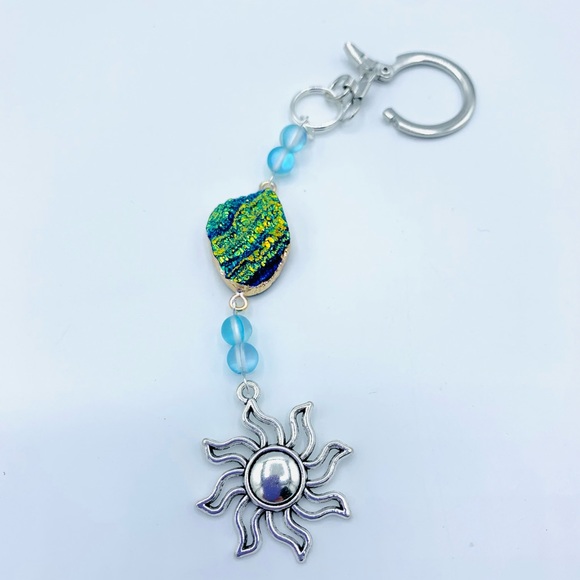 Hand Crafted Accessories - HAND CRAFTED Green Key Ring/Purse Charm